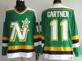 Wholesale Cheap Stars #11 Mike Gartner Stitched Green CCM Throwback NHL Jersey