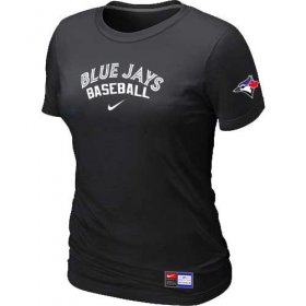 Wholesale Cheap Women\'s Toronto Blue Jays Nike Short Sleeve Practice MLB T-Shirt Black