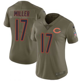 Wholesale Cheap Nike Bears #17 Anthony Miller Olive Women\'s Stitched NFL Limited 2017 Salute to Service Jersey