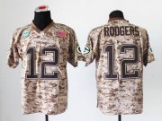 Wholesale Cheap Nike Packers #12 Aaron Rodgers Camo Men's Stitched NFL New Elite USMC Jersey