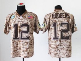 Wholesale Cheap Nike Packers #12 Aaron Rodgers Camo Men\'s Stitched NFL New Elite USMC Jersey