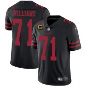 Wholesale Cheap Men's San Francisco 49ers #71 Trent Williams Black With C Patch Vapor Untouchable Limited Stitched Football Jersey