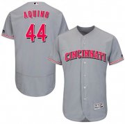 Wholesale Cheap Reds #44 Aristides Aquino Grey Flexbase Authentic Collection Stitched MLB Jersey