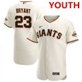 Wholesale Cheap Youth san francisco giants #23 kris bryant cream flex base nike jersey