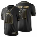 Wholesale Cheap Detroit Lions Custom Men's Nike Black Golden Limited NFL 100 Jersey
