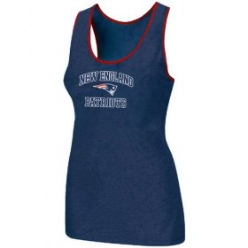 Wholesale Cheap Women\'s Nike New England Patriots Heart & Soul Tri-Blend Racerback Stretch Tank Top Blue