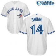 Wholesale Cheap Blue Jays #14 Justin Smoak White New Cool Base Stitched MLB Jersey