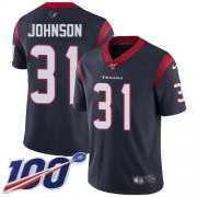 Wholesale Cheap Nike Texans #31 David Johnson Navy Blue Team Color Men's Stitched NFL 100th Season Vapor Untouchable Limited Jersey