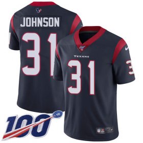 Wholesale Cheap Nike Texans #31 David Johnson Navy Blue Team Color Men\'s Stitched NFL 100th Season Vapor Untouchable Limited Jersey