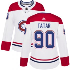 Wholesale Cheap Adidas Canadiens #90 Tomas Tatar White Road Authentic Women\'s Stitched NHL Jersey