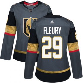 Wholesale Cheap Adidas Golden Knights #29 Marc-Andre Fleury Grey Home Authentic Women\'s Stitched NHL Jersey
