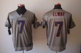 Wholesale Cheap Nike Broncos #7 John Elway Grey Shadow Men's Stitched NFL Elite Jersey