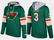 Wholesale Cheap Wild #3 Charlie Coyle Green Name And Number Hoodie