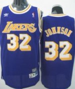 Wholesale Cheap Los Angeles Lakers #32 Magic Johnson Purple Swingman Throwback Jersey