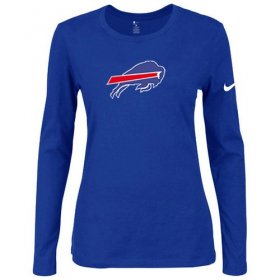 Wholesale Cheap Women\'s Nike Buffalo Bills Of The City Long Sleeve Tri-Blend NFL T-Shirt Blue