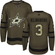 Wholesale Cheap Adidas Stars #3 John Klingberg Green Salute to Service Youth Stitched NHL Jersey