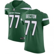 Wholesale Cheap Nike Jets #77 Mekhi Becton Green Team Color Men's Stitched NFL Vapor Untouchable Elite Jersey