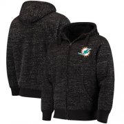Wholesale Cheap Miami Dolphins G-III Sports by Carl Banks Discovery Sherpa Heathered Black Full-Zip Jacket