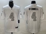 Cheap Men's Las Vegas Raiders #4 Aidan O'Connell White Vapor Untouchable Football Stitched Jersey