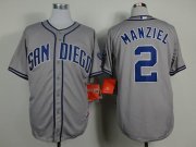 Wholesale Cheap Padres #2 Johnny Manziel Grey Cool Base Stitched MLB Jersey