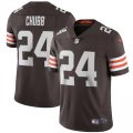 Wholesale Cheap Cleveland Browns #24 Nick Chubb Men's Nike Brown 2020 Vapor Limited Jersey