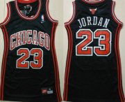 Wholesale Cheap Women's Chicago Bulls #23 Michael Jordan Black Dress Jersey
