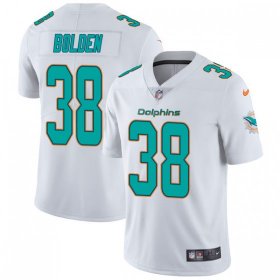 Wholesale Cheap Nike Dolphins #38 Brandon Bolden White Men\'s Stitched NFL Vapor Untouchable Limited Jersey