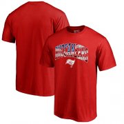 Wholesale Cheap Men's Tampa Bay Buccaneers NFL Pro Line by Fanatics Branded Red Banner Wave T-Shirt
