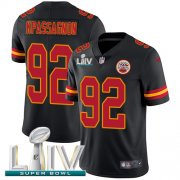 Wholesale Cheap Nike Chiefs #92 Tanoh Kpassagnon Black Super Bowl LIV 2020 Men's Stitched NFL Limited Rush Jersey