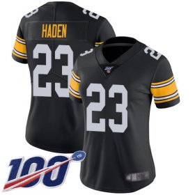 Wholesale Cheap Nike Steelers #23 Joe Haden Black Alternate Women\'s Stitched NFL 100th Season Vapor Limited Jersey