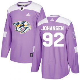 Wholesale Cheap Adidas Predators #92 Ryan Johansen Purple Authentic Fights Cancer Stitched NHL Jersey