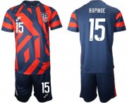Wholesale Cheap Men 2020-2021 National team United States away 15 blue Nike Soccer Jersey