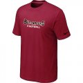 Wholesale Cheap Nike Tampa Bay Buccaneers Sideline Legend Authentic Font Dri-FIT NFL T-Shirt Red