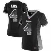 Wholesale Cheap Nike Raiders #4 Derek Carr Black Women's Stitched NFL Elite Drift Fashion Jersey