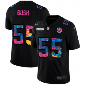 Cheap Pittsburgh Steelers #55 Devin Bush Men\'s Nike Multi-Color Black 2020 NFL Crucial Catch Vapor Untouchable Limited Jersey