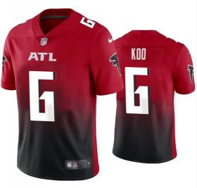 Wholesale Cheap Men\'s Atlanta Falcons #6 Younghoe Koo New Black Red Vapor Untouchable Limited Stitched Jersey