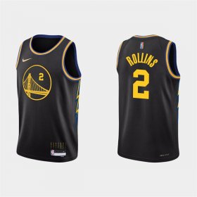 Wholesale Cheap Men\'s Golden State Warriors #2 Ryan Rollins 2022 Black Stitched Basketball Jersey