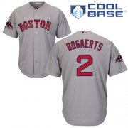 Wholesale Cheap Red Sox #2 Xander Bogaerts Grey Cool Base 2018 World Series Champions Stitched Youth MLB Jersey