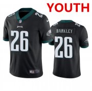 Cheap Youth Philadelphia Eagles #26 Saquon Barkley Black Vapor Untouchable Limited Football Stitched Jersey