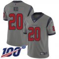 Wholesale Cheap Nike Texans #20 Justin Reid Gray Men's Stitched NFL Limited Inverted Legend 100th Season Jersey