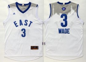 Wholesale Cheap 2015-16 NBA Eastern All-Stars Men\'s #3 Dwyane Wade Revolution 30 Swingman White Jersey