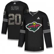 Wholesale Cheap Adidas Wild #20 Ryan Suter Black Authentic Classic Stitched NHL Jersey