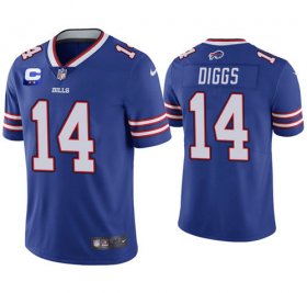 Wholesale Cheap Men\'s Buffalo Bills 2022 #14 Stefon Diggs Royal Blue With 2-star C Patch Vapor Untouchable Limited Stitched NFL Jersey
