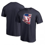 Wholesale Cheap Men's Arizona Cardinals NFL Pro Line by Fanatics Branded Navy Banner State T-Shirt