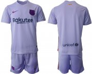 Wholesale Cheap Men 2021-2022 Club Barcelona away purple blank Soccer Jersey