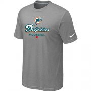 Wholesale Cheap Nike Miami Dolphins Critical Victory NFL T-Shirt Light Grey