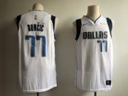 Wholesale Cheap Men's Dallas Mavericks #77 Luka Doncic White Swingman Stitched NBA Jersey