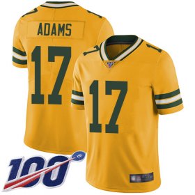 Wholesale Cheap Nike Packers #17 Davante Adams Yellow Youth Stitched NFL Limited Rush 100th Season Jersey