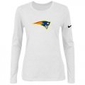 Wholesale Cheap Women's Nike New England Patriots Of The City Long Sleeve Tri-Blend NFL T-Shirt White-2