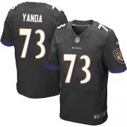 Wholesale Cheap Nike Ravens #73 Marshal Yanda Black Alternate Men's Stitched NFL New Elite Jersey